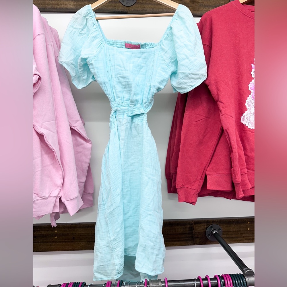 Simply Southern Seafoam Cutout Dress - NWT
